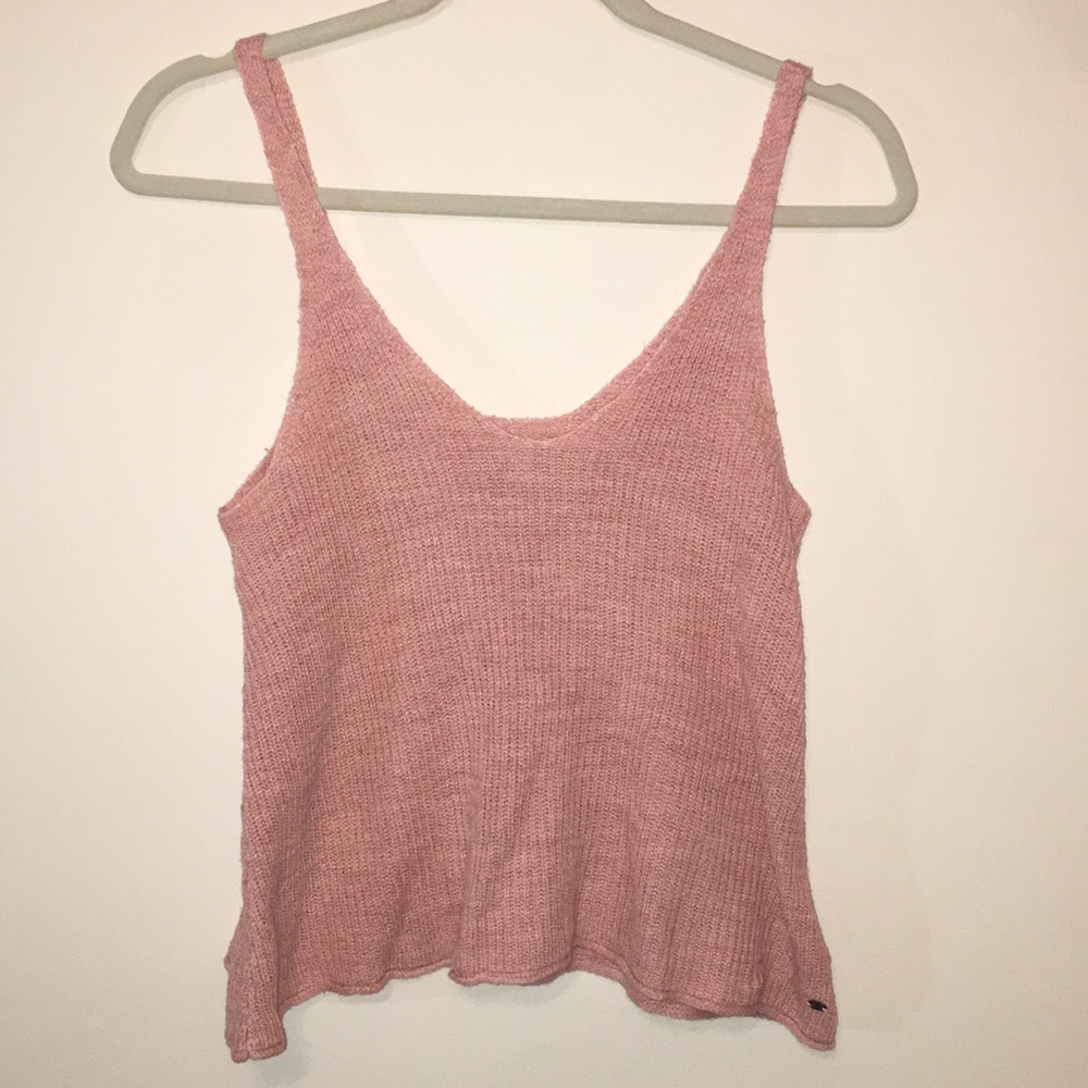 Pink American Eagle Knit tank top crop top